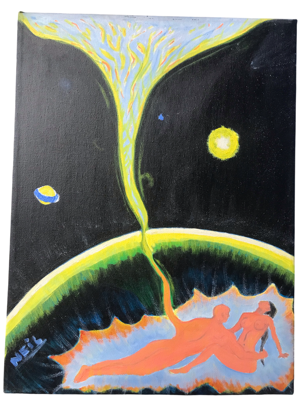 Pintura al Oleo Sobre Lienzo hecho a mano Inspirado en La Energía Sexual
