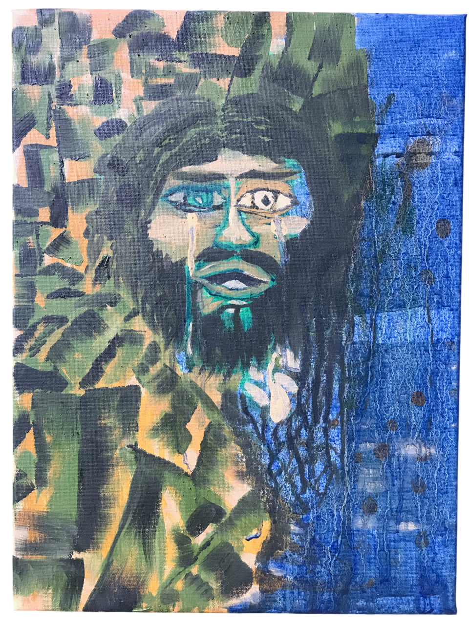 Pintura al Oleo sobre Lienzo Inspired Yeshua hecho a mano.